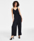 Women's Trendy Tie-Waist Wide-Leg Adjustable-Strap Jumpsuit, XXS-4X, Created for Macy's