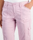 Фото #3 товара Petite Mid Rise Bungee-Hem Capri Pants, Created for Macy's