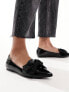 Фото #2 товара ASOS DESIGN Lake bow pointed ballet flats in black