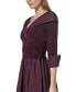 Фото #6 товара Petite 3/4-Sleeve Portrait-Collar Fit & Flare Dress