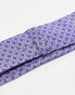 ASOS DESIGN tie with ditsy floral in purple