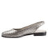 Фото #4 товара Trotters Lucy T1711-033 Womens Gray Narrow Leather Slingback Flats Shoes