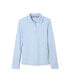 ფოტო #9 პროდუქტის Big Girls Long Sleeve Interlock Knit Polo with Picot Collar