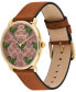 ფოტო #2 პროდუქტის Women's Elliot Saddle Leather Strap Watch 36mm