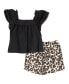 Baby Girl Cheetah Short Set