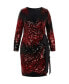 Plus Size Irresistible Wrap Dress Ruby/black, 24 - фото #3