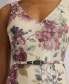 ფოტო #4 პროდუქტის Women's Metallic Floral Chiffon Gown