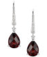 ფოტო #5 პროდუქტის Gemstone (3-3/4 ct. t.w.) and Diamond Accent Birthstone Drop Earrings in Sterling Silver