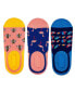 ფოტო #1 პროდუქტის Men's Novelty No-Show Socks, Pack of 3