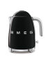SMEG electric kettle KLF03BLEU (Black) - 1.7 L - 2400 W - Black - Plastic - Stainless steel - Water level indicator - Overheat protection
