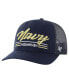 Фото #1 товара Men's Navy Navy Midshipmen Garner Trucker Adjustable Hat