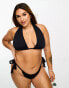 Фото #1 товара ASOS DESIGN Curve – Mix and Match – Bikinioberteil in Schwarz mit hohen Triangel-Körbchen