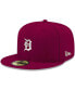 ფოტო #1 პროდუქტის Men's Cardinal Detroit Tigers Logo White 59FIFTY Fitted Hat