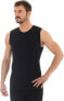 Brubeck Koszulka męska bez rękawów COMFORT WOOL czarna r. M (SL10160)