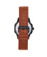 Фото #2 товара Наручные часы REIGN Solstice автоматические полупрозрачные, кожаный ремешок - коричневый/зеленый