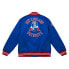 Фото #3 товара Mitchell & Ness Heavyweight Satin Button Up Jacket Mens Blue Casual Athletic Out