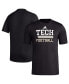 Фото #1 товара Men's Black Georgia Tech Yellow Jackets Sideline Strategy Glow Pregame T-shirt