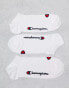 Фото #8 товара Champion 3 pack trainer socks in white