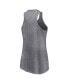 Фото #2 товара Women's Heather Gray New York Yankees Simplicity Swing Racerback Scoop Neck Tank Top