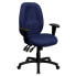 Фото #4 товара High Back Navy Fabric Multifunction Ergonomic Executive Swivel Chair With Adjustable Arms