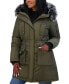 Фото #1 товара Juniors' Faux-Fur-Trim Hooded Puffer Parka Coat