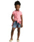 ფოტო #3 პროდუქტის Toddler and Little Girls Paint-Splatter-Print Cotton Denim Shorts