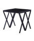 Magenta End Table, Black & Glass Черный, 1 Count - фото #2