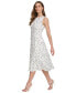 Фото #3 товара Women's Dot-Print Sleeveless Midi Dress