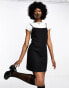 Фото #8 товара ASOS DESIGN super soft 2 in 1 slip mini dress in black