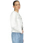 Фото #5 товара Women's Frayed Denim Boyfriend Jacket