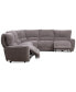 Фото #6 товара Deklyn 116" 5-Pc. Zero Gravity Fabric Sectional with 2 Power Recliners, Created for Macy's