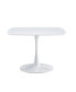 Фото #5 товара 42.1" Mid-Century White Dining Table for 4-6, Round MDF Top