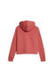 Фото #3 товара Essentials Cropped Logo Fl Kadın Kırmızı Kapüşonlu Sweatshirt