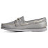 Sperry AO 2Eye Perforated Boat Womens Grey Flats Casual STS87112