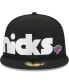 Фото #3 товара Men's Black New York Knicks Checkerboard UV 59FIFTY Fitted Hat