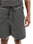 South Beach beach short co-ord in textured stripe