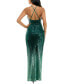 Juniors' Sequined X-Back Gown