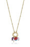 Gold-plated women´s necklace with stones Chic 14157C01019