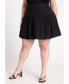Фото #3 товара Plus Size Preppy Pleated Mini Skirt - 28, Black Onyx