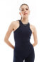 Фото #2 товара TALA Sculpt Seamless ribbed racerback tank top in navy