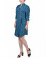 ფოტო #3 პროდუქტის Petite 3/4 Rouched Sleeve Dress with Belt