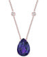 Фото #1 товара Macy's amethyst (15 ct. t.w.) & White Topaz (3/8 ct. t.w.) 18" Pendant Necklace in Rose Gold-Plated Sterling Silver