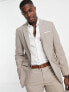 Фото #1 товара Selected Homme slim fit suit jacket in sand