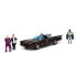 BATMAN Batmobo Metal 1:24 1966 Classic With 4 Figures