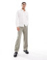 ASOS DESIGN smart linen mix regular fit shirt with penny collar in white Белый, XL - Chest 44 - фото #18