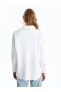 LCW Vision Düz Uzun Kollu Oversize Keten Karışımlı Kadın Gömlek