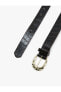 Фото #15 товара Faux Leather Metal Buckle Detail Belt