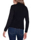 Фото #2 товара Black Label Women's Embellished Mock Neck Ribbed Sweater