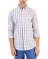Men's Quincy Plaid Button-Down Poplin Shirt, Created for Macy's