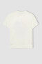 Kız Çocuk T-shirt Ekru C0146a8/er99
